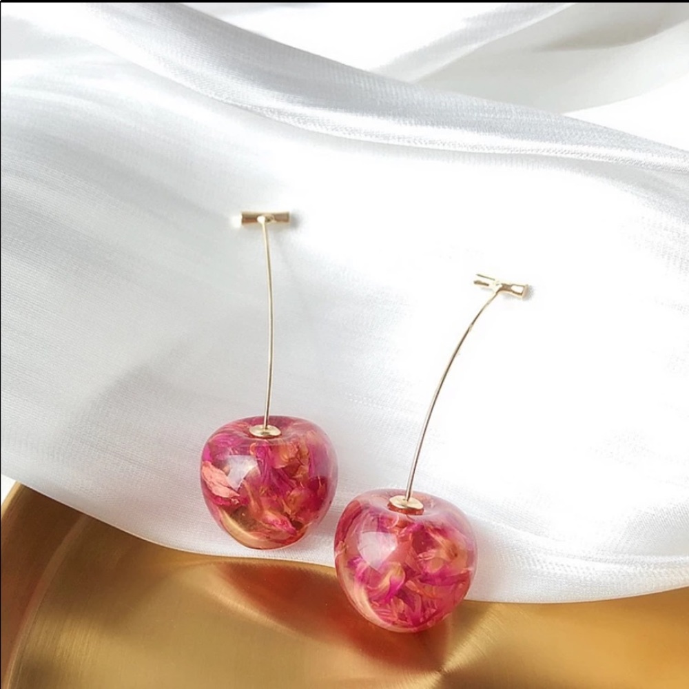 Cherry drop earrings - Picture 6 of 9